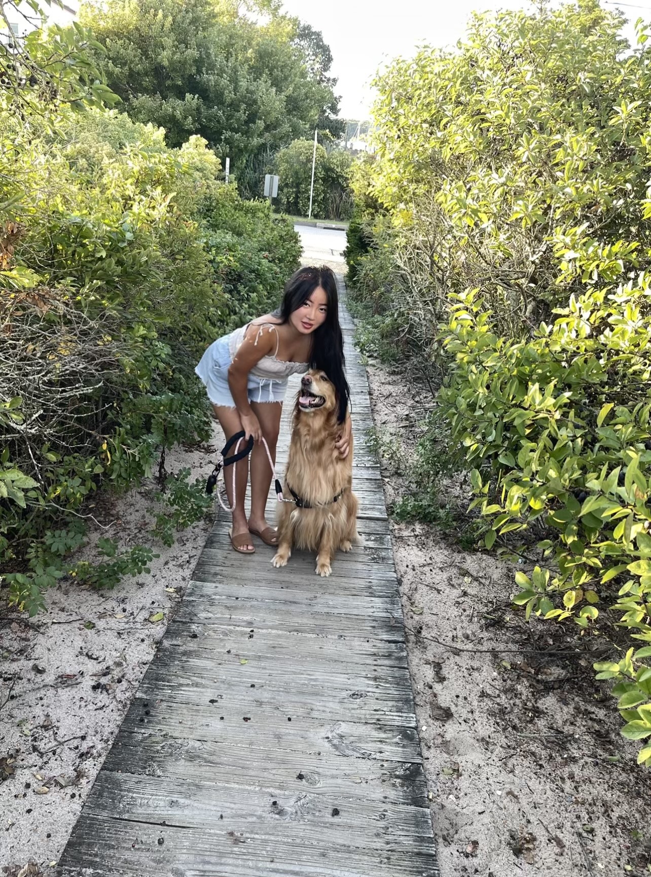 Marisa with dog